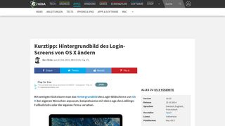 
                            11. Kurztipp: Hintergrundbild des Login-Screens von OS X ändern – GIGA