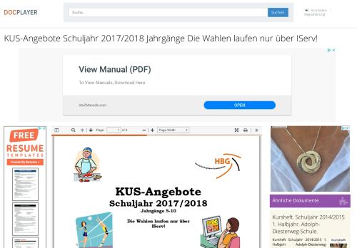 
                            9. KUS-Angebote Schuljahr 2017/2018 Jahrgänge Die Wahlen laufen ...