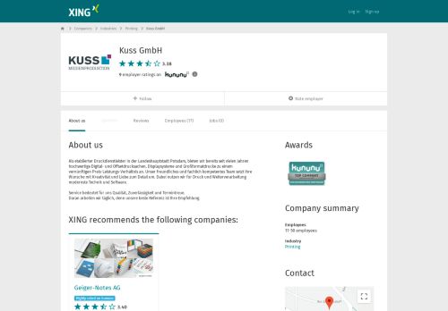
                            10. Kuss GmbH als Arbeitgeber | XING Unternehmen