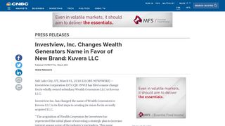 
                            11. Kuvera LLC - CNBC.com