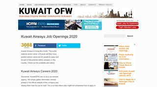 
                            6. Kuwait Airways Job Opening February 2019 | Kuwait OFW