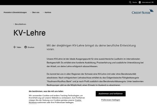 
                            9. KV-Lehre - Credit Suisse