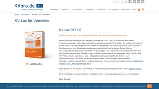 
                            9. KV-Lux OFFICE für Vermittler - KVpro.de