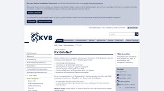 
                            5. KV-SafeNet - Kassenärztliche Vereinigung Bayerns (KVB) - KVB.de