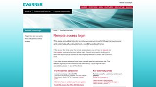 
                            7. Kvaerner - Remote access login