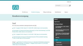 
                            5. KVB-Internet - Tarif - Krankenversorgung der Bundesbahnbeamten