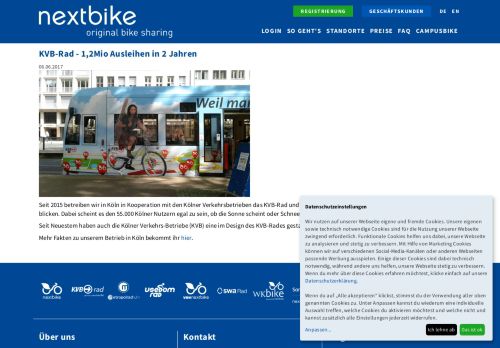 
                            3. KVB-Rad - nextbike | Deutschlands größtes Fahrradverleihsystem