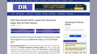 
                            4. KVB Recruitment 2019, Latest Job Vacancies, Apply Now @ KVB ...