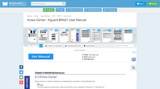 
                            4. Kview Center - Kguard BR421 User Manual [Page 110] - ManualsLib