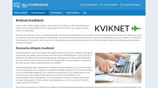 
                            9. Kviknet bredbånd - Danmarks billigste bredbånd - Billigt bredbånd