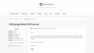 
                            8. KVM ping failed OVH server [#36141] | Virtualmin