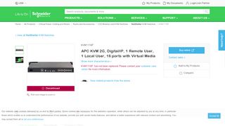 
                            5. KVM1116P - APC KVM 2G, Digital/IP, 1 Remote User, 1 Local User ...