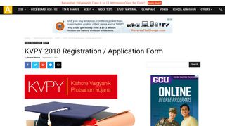 
                            10. KVPY 2018 Registration / Application Form | AglaSem Schools