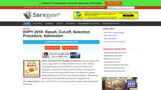 
                            6. KVPY 2018: Result, Cut-off, Selection Procedure, Admission - SarvGyan