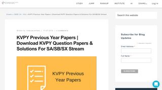 
                            9. KVPY Previous Year Papers | Download KVPY Question Papers ...