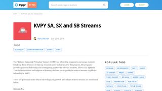 
                            10. KVPY SA, SX and SB Streams - Toppr