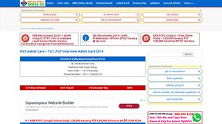 
                            12. KVS Admit Card - TGT, PGT Interview Admit Card 2019