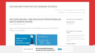 
                            10. KVV der Frauen- und Geschlechterstudien an der FU-Berlin online ...