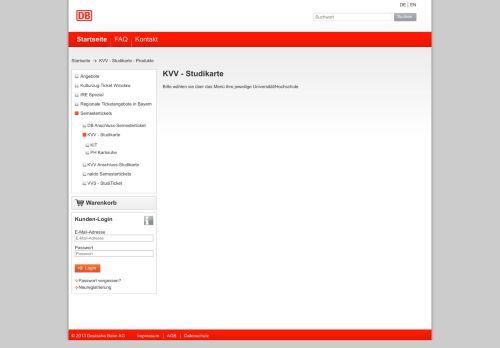 
                            10. KVV - Studikarte - DB Regio Ticketshop - Produkte