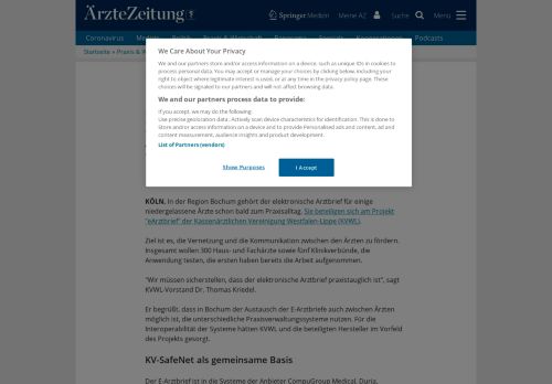 
                            7. KVWL: Bochumer Ärzte testen E-Arztbrief - Ärzte Zeitung