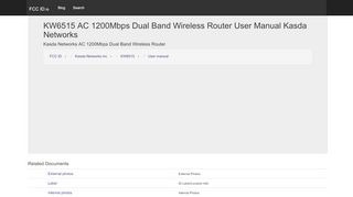 
                            13. KW6515 AC 1200Mbps Dual Band Wireless Router User Manual ...