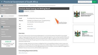 
                            13. KwaZulu-Natal Gaming and Betting Board - Provincial Government