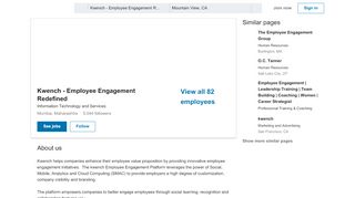 
                            7. Kwench - Employee Engagement Redefined | LinkedIn