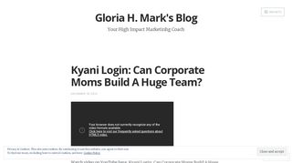 
                            10. Kyani Login: Can Corporate Moms Build A Huge Team? – Gloria H ...