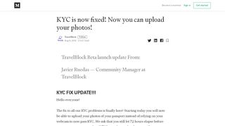 
                            11. KYC is now fixed! Now you can upload your photos! – TravelBlock ...
