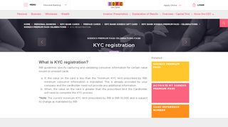 
                            7. KYC registration - IDFC Bank