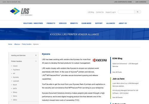 
                            8. Kyocera Alliance | LRS Printer Vendor Alliance Partner