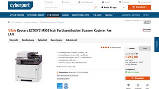 
                            6. Kyocera ECOSYS M5521cdn Farblaserdrucker Scanner Kopierer Fax ...