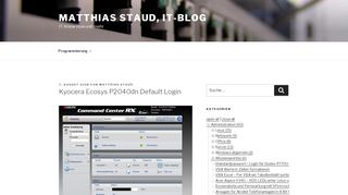
                            6. Kyocera Ecosys P2040dn Default Login - Matthias Staud, IT-Blog