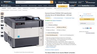 
                            10. Kyocera Ecosys P3050dn SW-Laserdrucker: Amazon.de: Computer ...