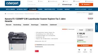 
                            7. Kyocera FS-1320MFP S/W-Laserdrucker Scanner Kopierer Fax 3 ...