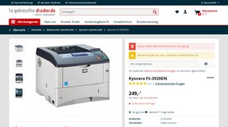 
                            9. Kyocera FS-3920DN - gebrauchte Drucker