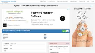 
                            8. Kyocera FS-6025MFP Default Router Login and Password - Clean CSS
