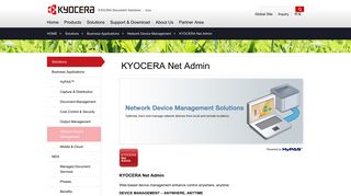 
                            9. KYOCERA Net Admin | KYOCERA Network Device Management