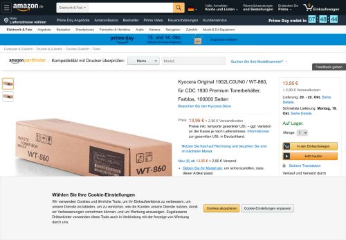 
                            13. Kyocera Original Resttonerbehälter kompatibel zu: Amazon.de ...