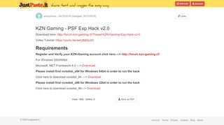 
                            7. KZN Gaming - PSF Exp Hack v2.0 - JustPaste.it