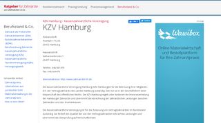 
                            8. KZV Hamburg - Kassenzahnärztliche Vereinigung Hamburg - ZA ...