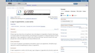 
                            5. L-sign in appendicitis: a case series - NCBI - NIH