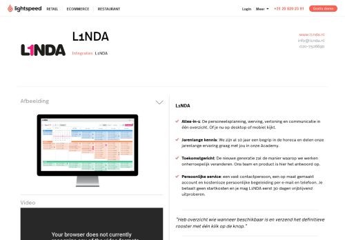 
                            10. L1NDA integratie voor je Restaurant | Lightspeed