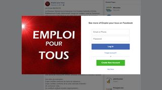 
                            6. LA CCAA RECRUTE Le Directeur Général de... - Emploi pour tous ...