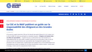 
                            13. La CGE et la MAIF publient un guide sur la responsabilité des ...