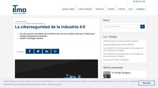 
                            12. La ciberseguridad de la industria - Instituto Tecnológico MasterD