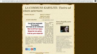 
                            8. LA COMMUNI-KABYLITE: Tissira ad vitam aeternam - unBlog.fr