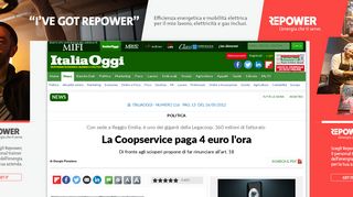 
                            7. La Coopservice paga 4 euro l'ora - ItaliaOggi.it