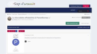 
                            6. La discutibile affidabilità di PlanetRomeo :/ - Page 2 - Spunti ...