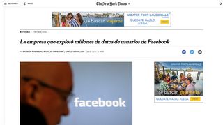 
                            10. La empresa que explotó millones de datos de usuarios de Facebook ...